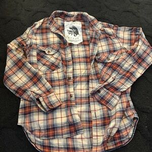 Rogue Territory Red and Blue Button Down Shirt‎ Western Style